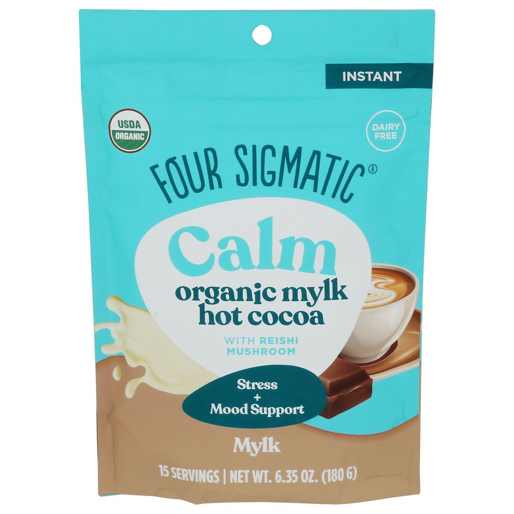 Four Sigmatic Organic Calm Instant Mylk Hot Cocoa, 6.35 Ounce -- 6 Per Case