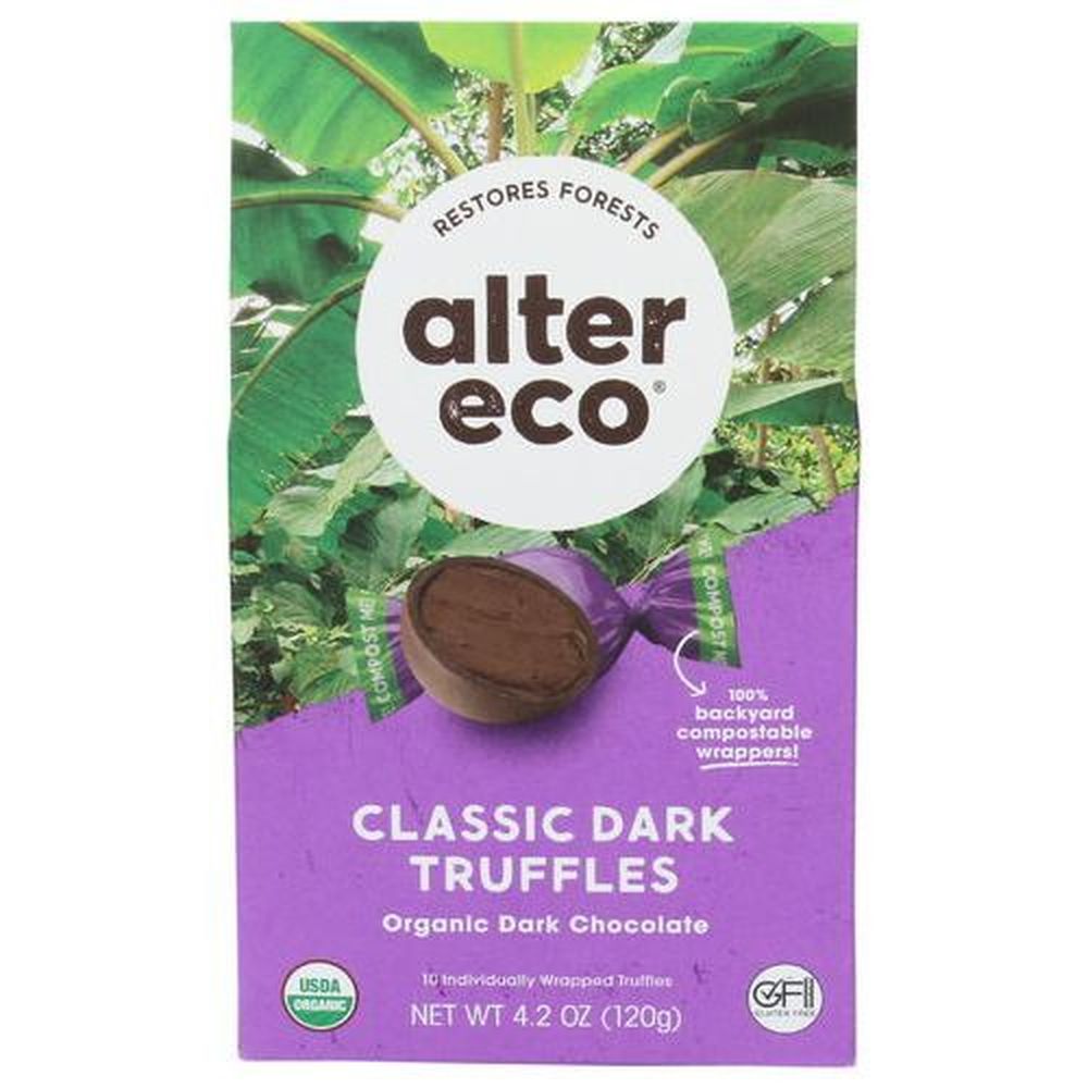 Alter Eco Organic Classic Dark Chocolate Truffles, 4.2 Ounce -- 8 Per Case