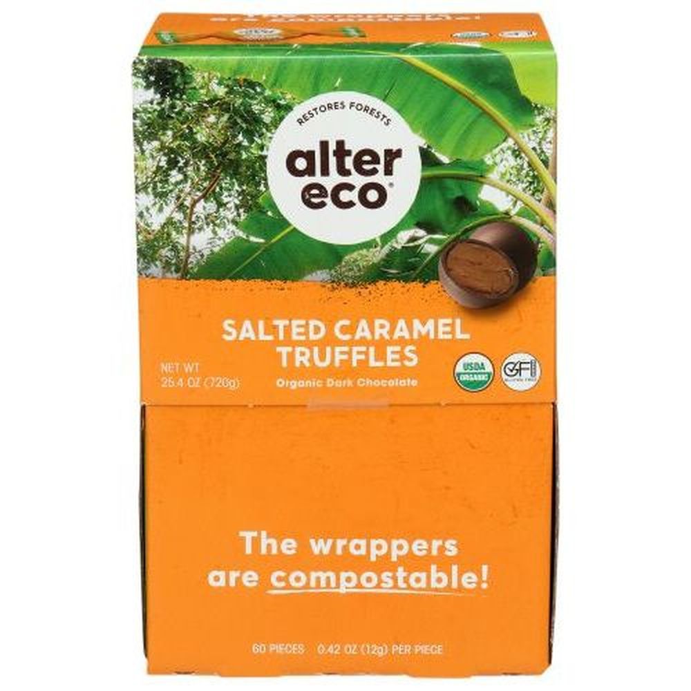 Organic Salted Caramel Dark Chocolate Truffles