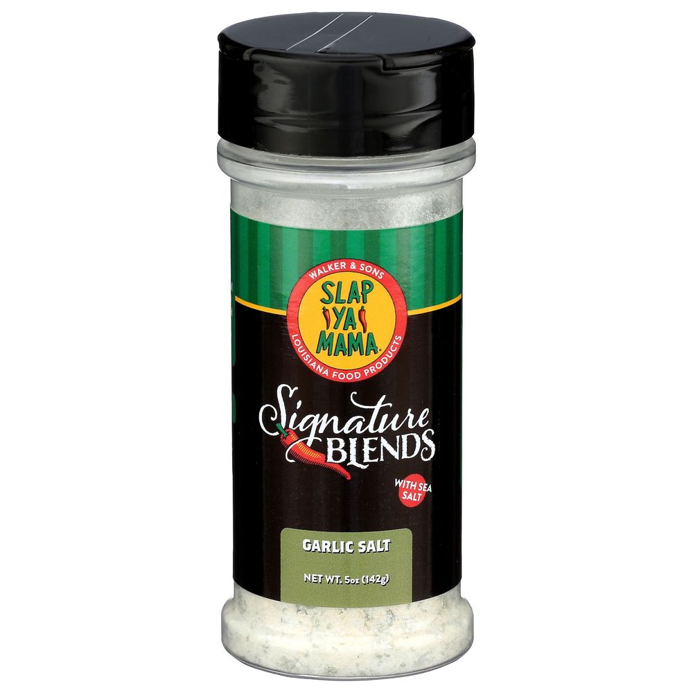 Slap Ya Mama Signature Blends Garlic Salt Seasoning, 5 Ounce -- 6 Per Case