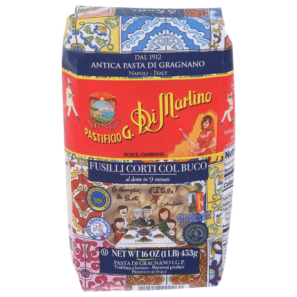 Pastificio G. Di Martino Fusilli Corti Col Buco Pasta, 1 Pound -- 12 Per Case