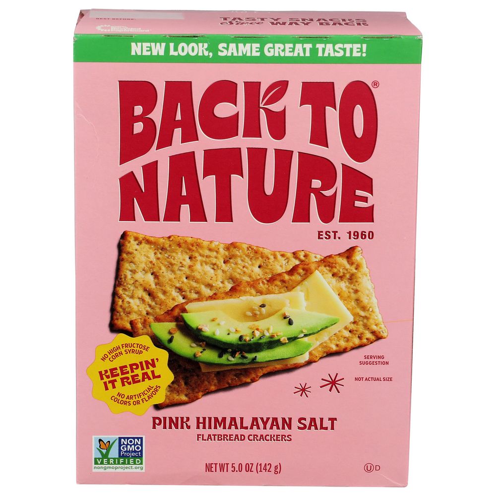 Back To Nature Pink Himalayan Salt Flatbread Crackers, 5 Ounce -- 6 Per Case