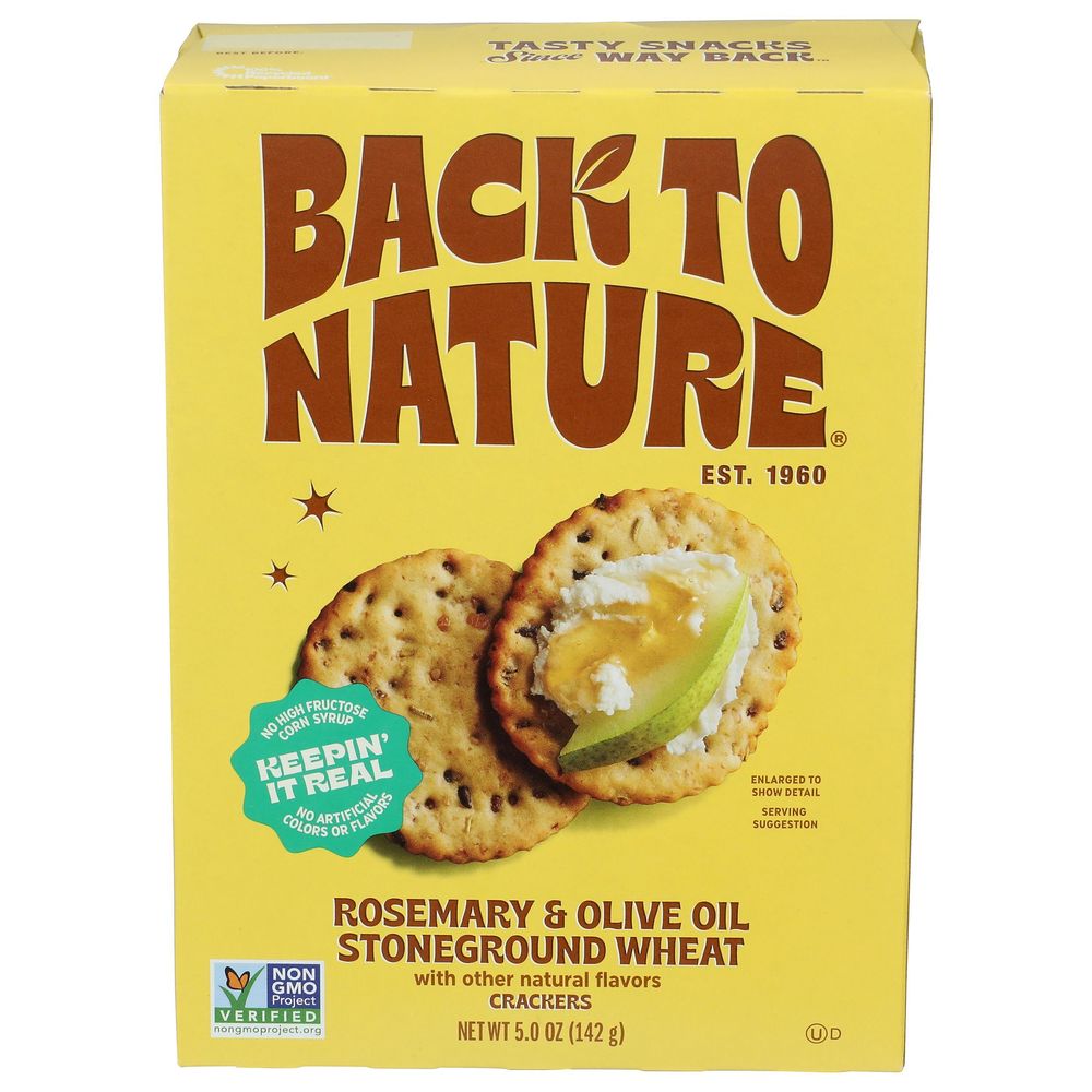 Rosemary and Olive Oil Stoneground Wheat Crackers