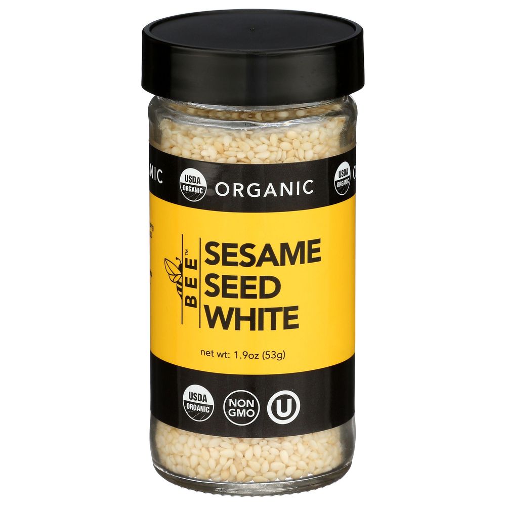 Bee Spices Organic White Sesame Seeds, 1.9 Ounce -- 6 Per Case