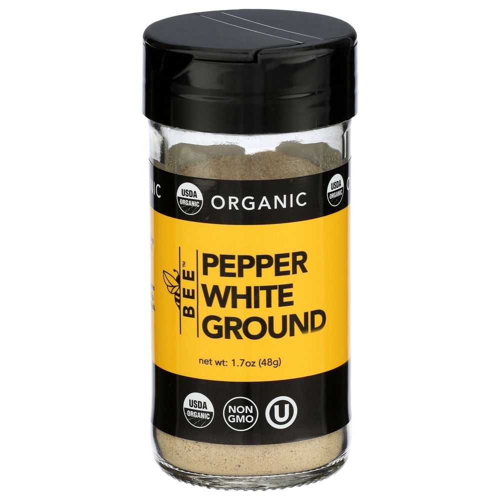 Bee Spices Organic White Pepper Ground, 1.7 Ounce -- 6 Per Case