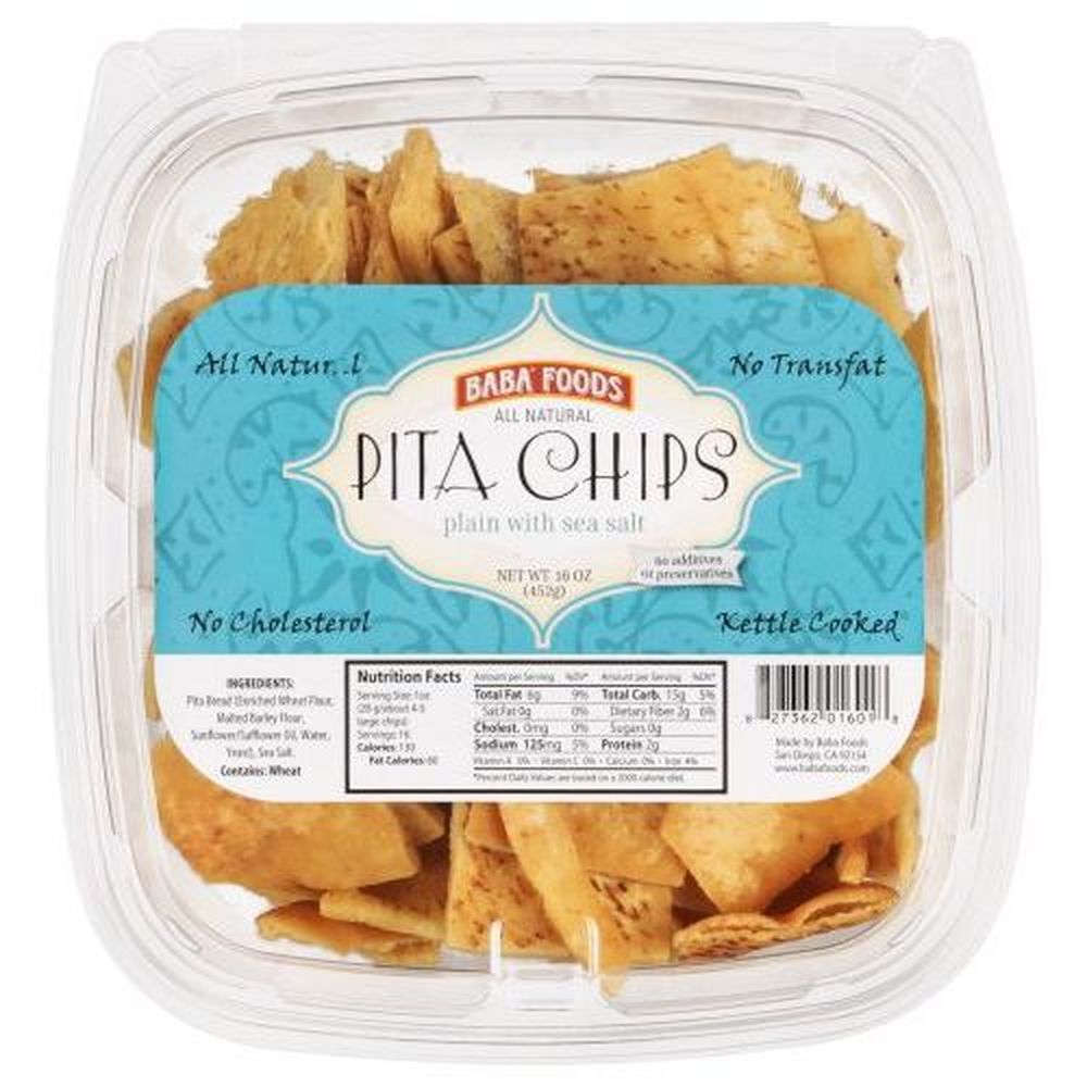 All Natural Plain Pita Chips with Sea Salt
