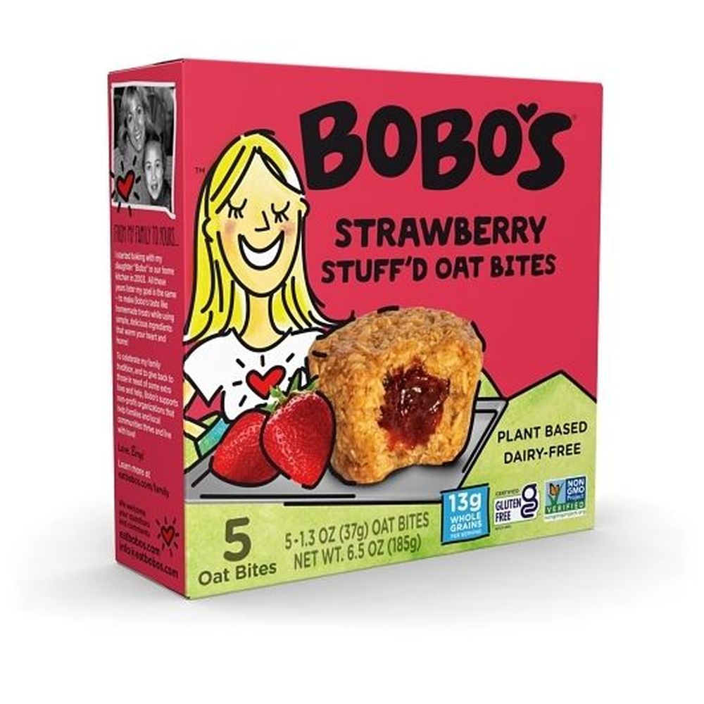 Bobo's Strawberry Stuffed Oat Bites, 1.3 Ounce -- 30 Per Case