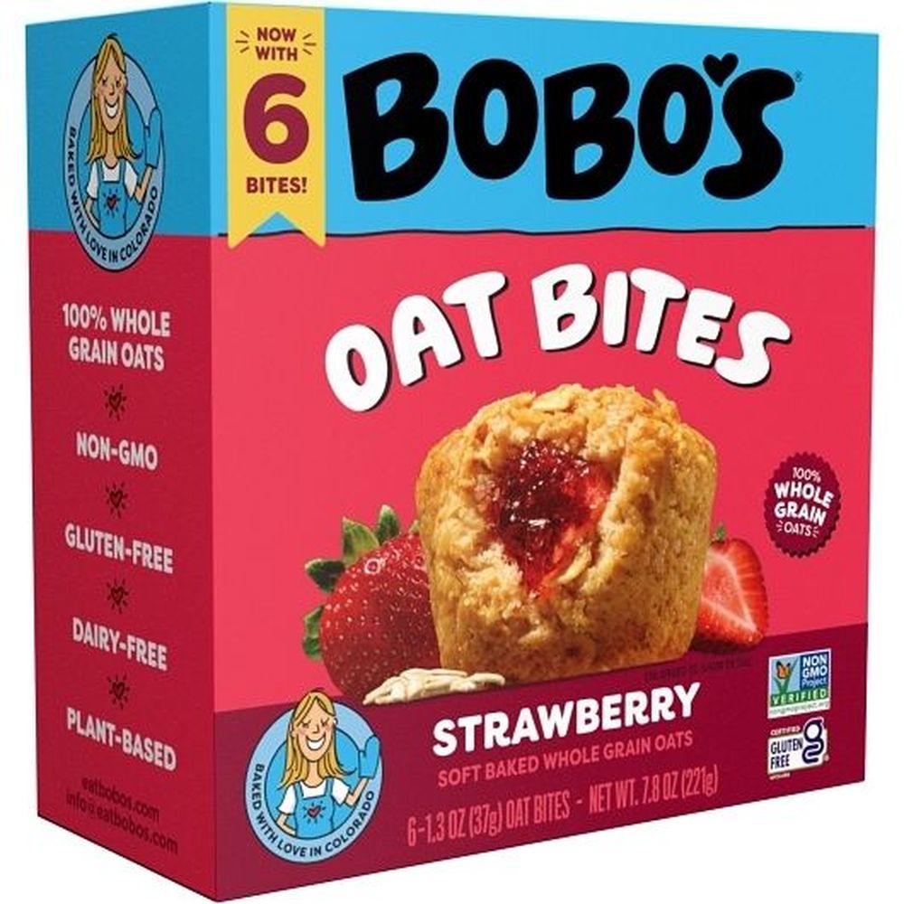 Bobo's Strawberry Oat Bites, 0.49 Pound -- 6 Per Case