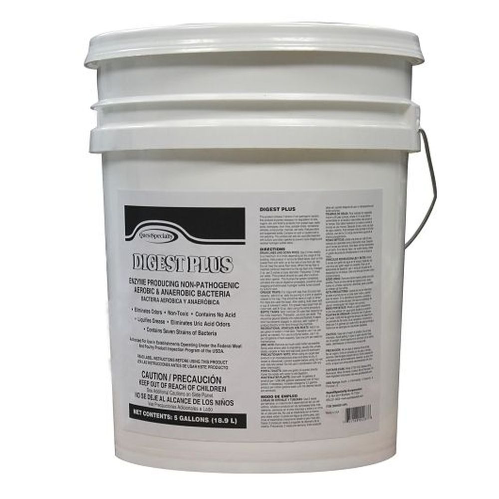 Digest Plus Enzyme-producing Bacteria Grease Trap Cleaner, 5 Gallon Pail
