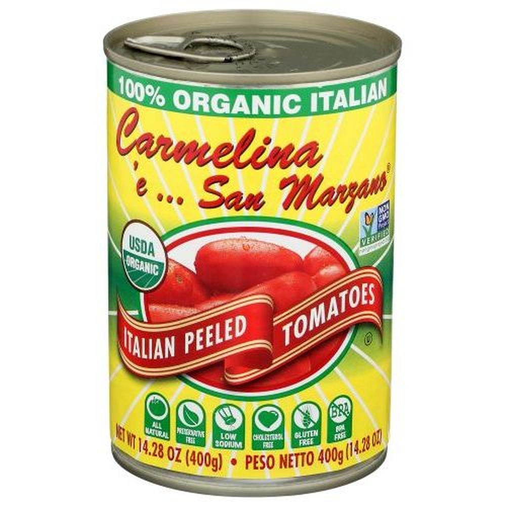 Carmelina Organic Italian Whole Peeled Tomatoes In Puree, 14.28 Ounce -- 12 Per Case