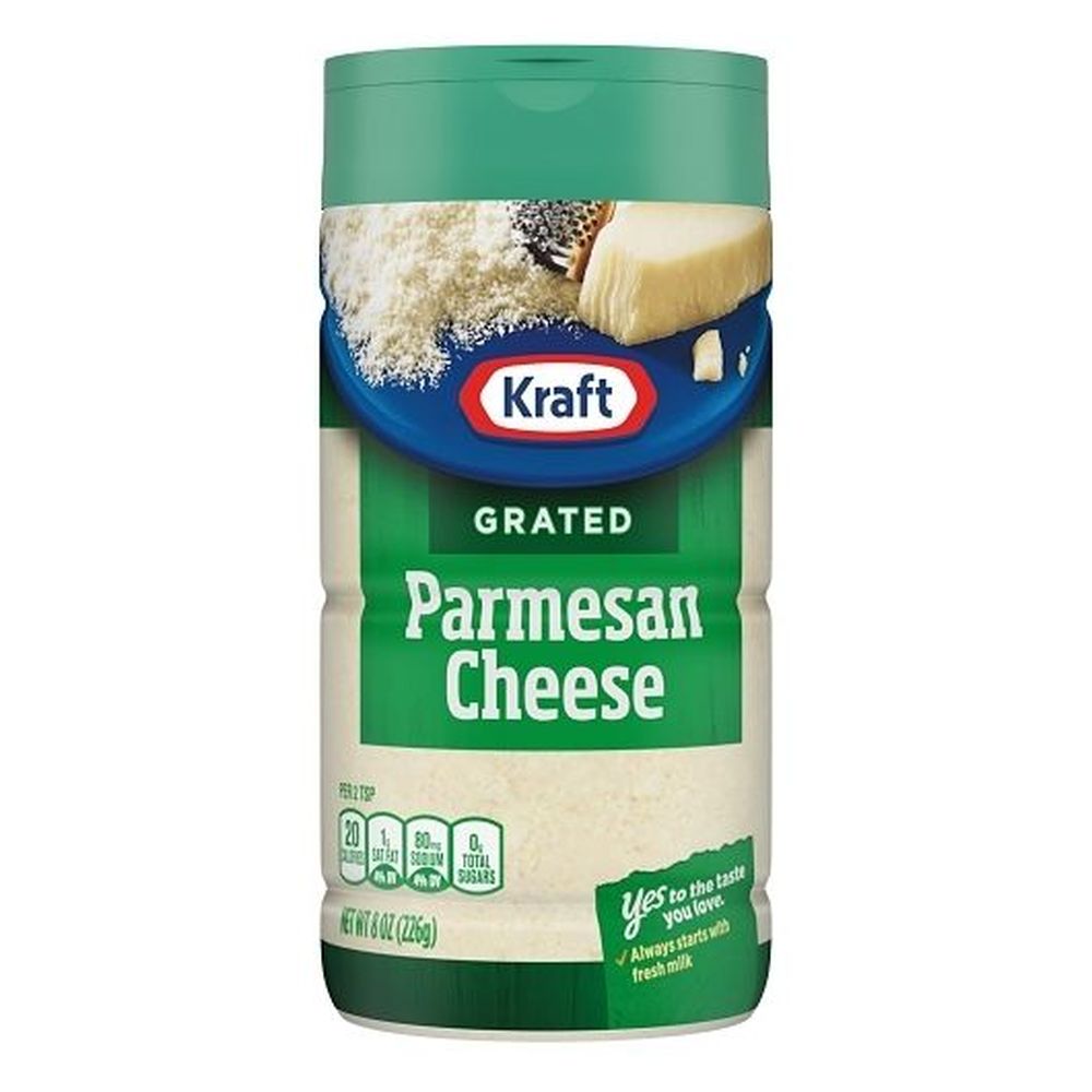 Kraft Grated Parmesan Cheese, 8 Ounce Shaker -- 24 Per Case