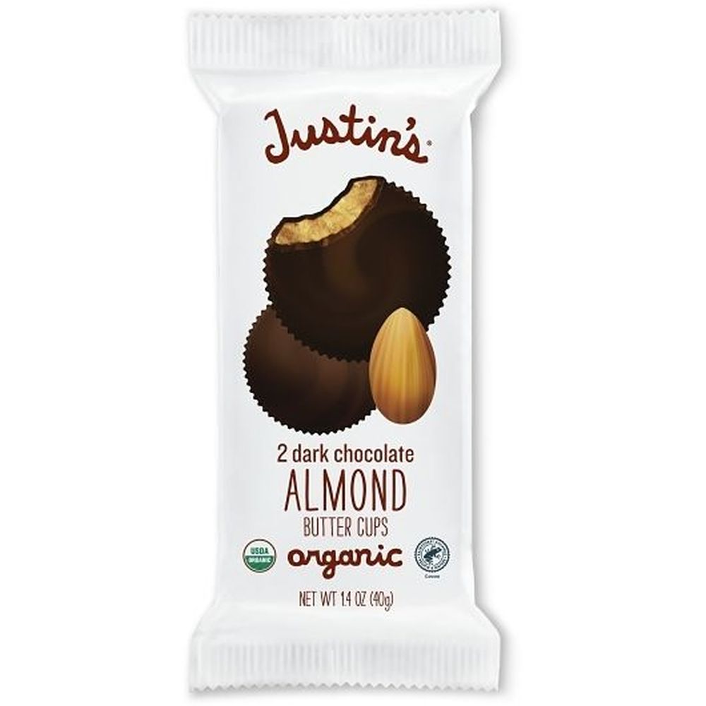 Justin's Organic Dark Chocolate Almond Butter Cup, 1.4 Ounce -- 72 Per Case