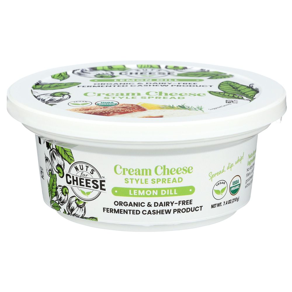 Nuts For Cheese Organic Lemon Dill Cream Cheese Style Spread, 7.4 Ounce -- 6 Per Case