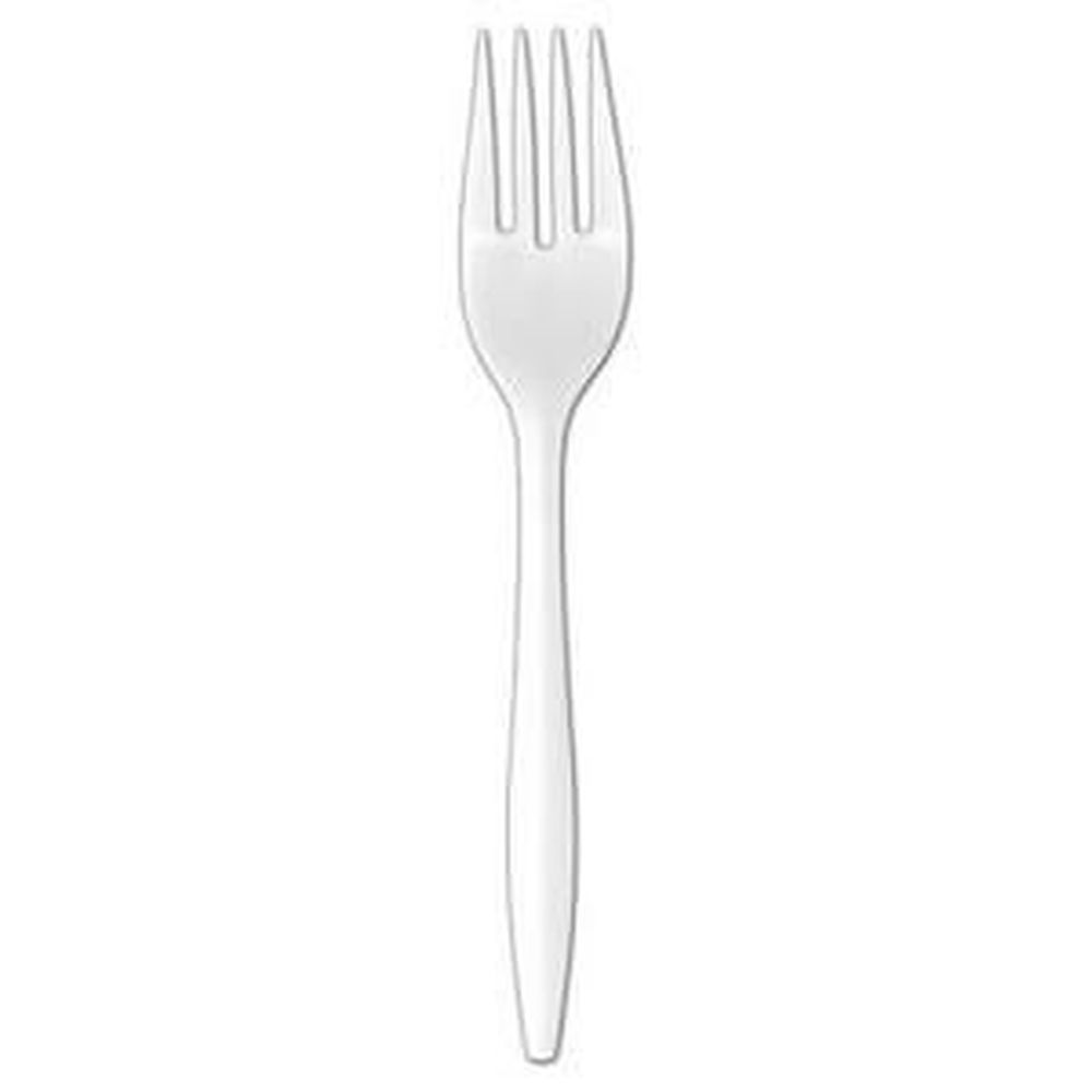 White Polypropylene Medium Weight Fork