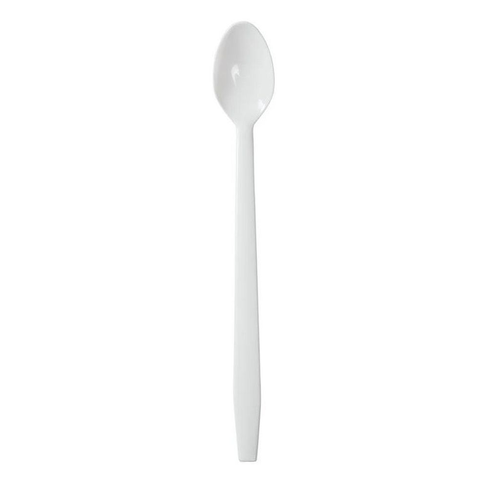 White Polystyrene Medium-Weight Soda Spoon