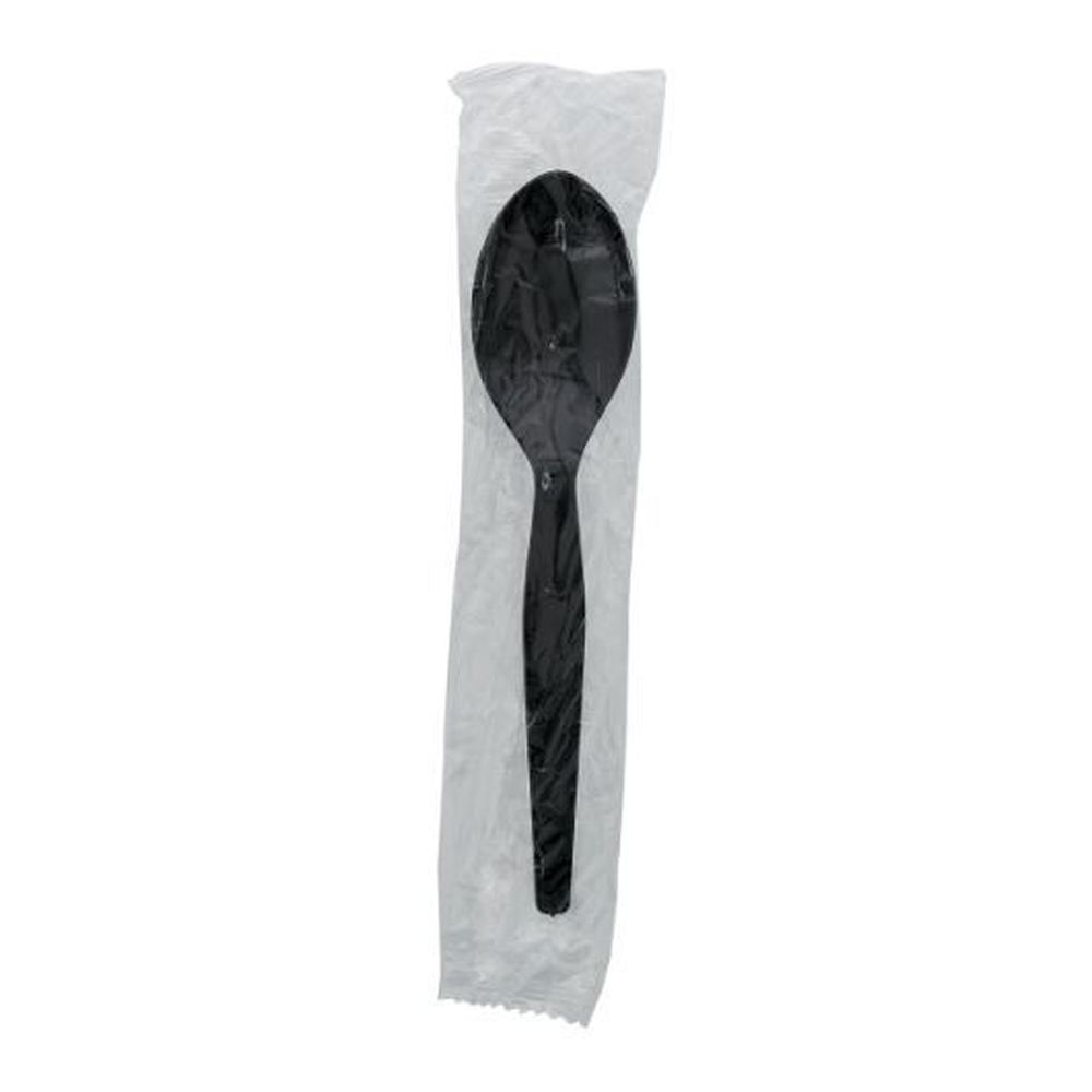Black Medium Heavy Weight Polystyrene Teaspoon