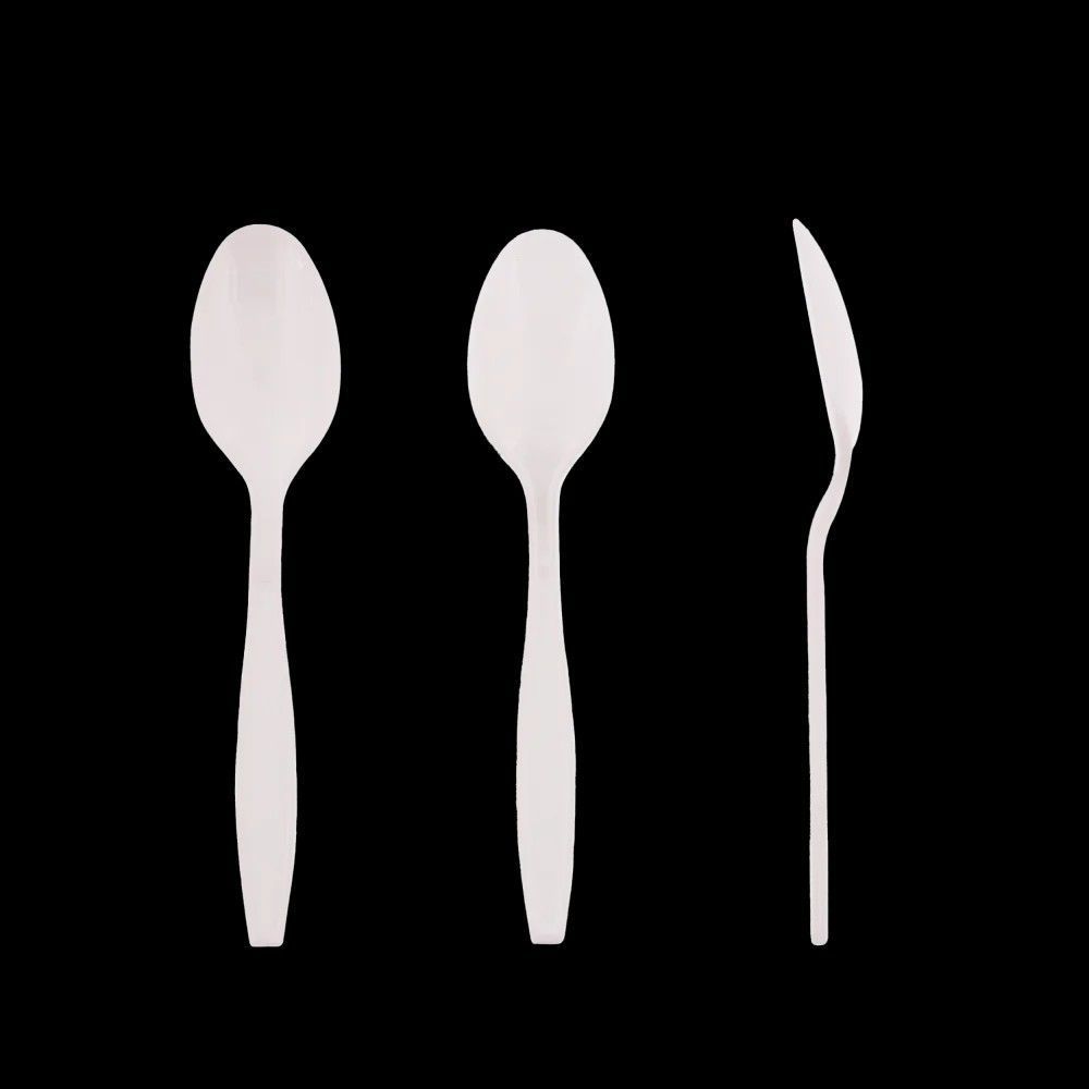 White Polystyrene Heavy-Weight Teaspoon