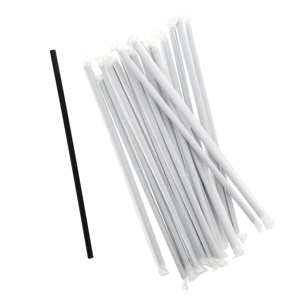 Black Polypropylene Paper Wrapped Giant Straw