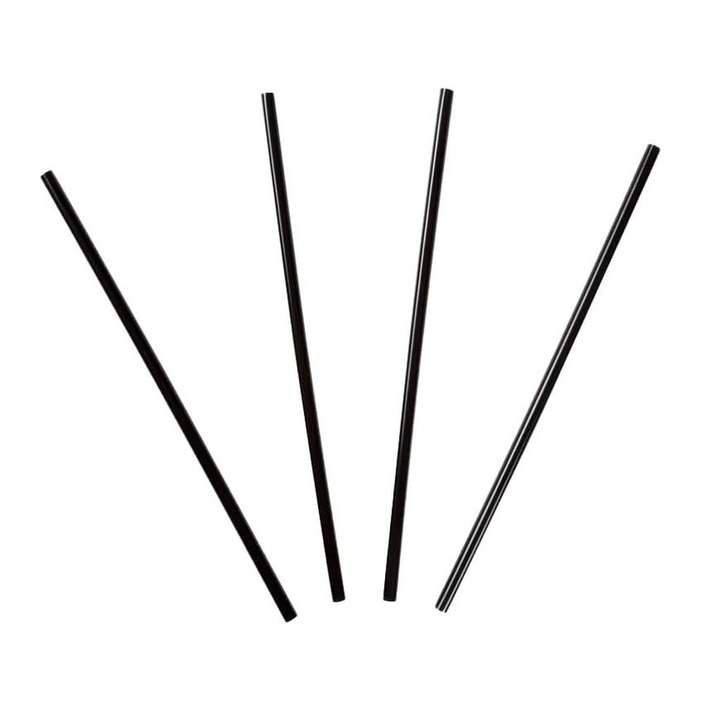 Black Polypropylene Unwrapped Jumbo Straw