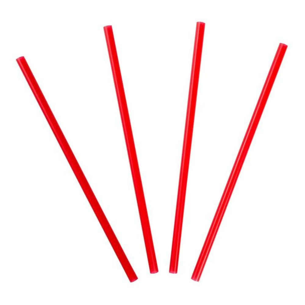 Red Polypropylene Unwrapped Giant Straw