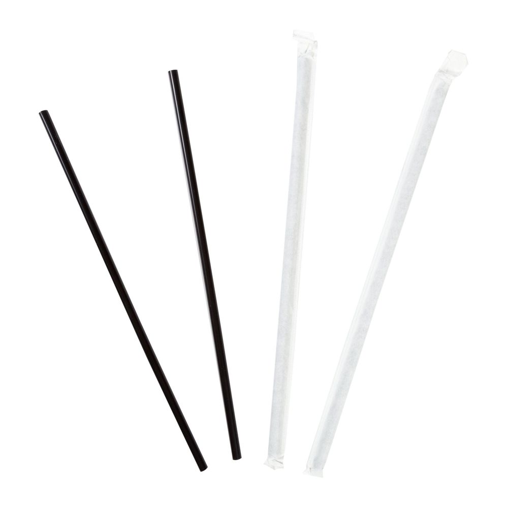 Black Polypropylene Paper Wrapped Jumbo Straw