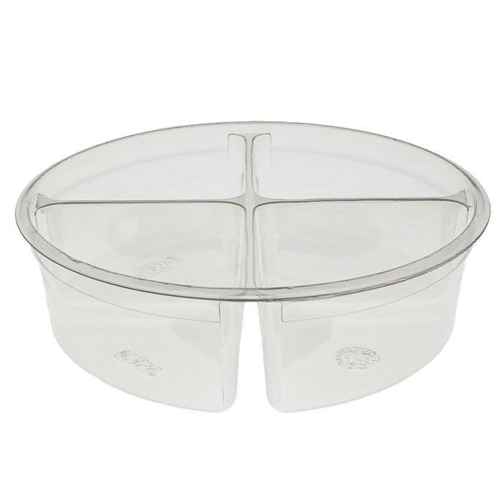 Evergreen Clear PET 4-Compartment Round Deli Tub