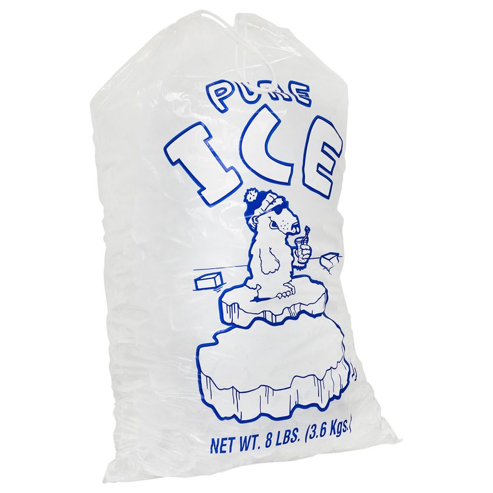 Inno-pak Clear 1.5 Mil Ldpe+eva Drawstring Style Ice Bag, 8 Pound Capacity -- 500 Per Case