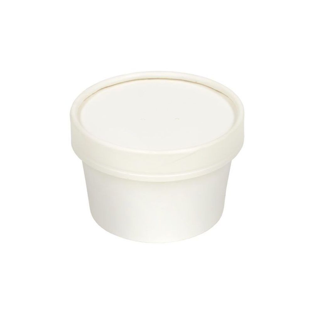 White SBS Soup Cup with Paper Lid