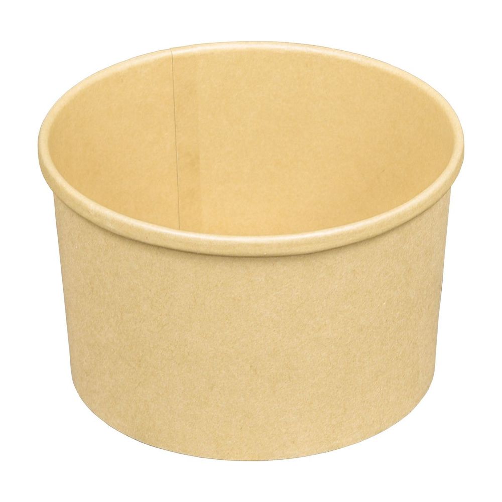 Plain Brown Kraft Squat Soup Cup