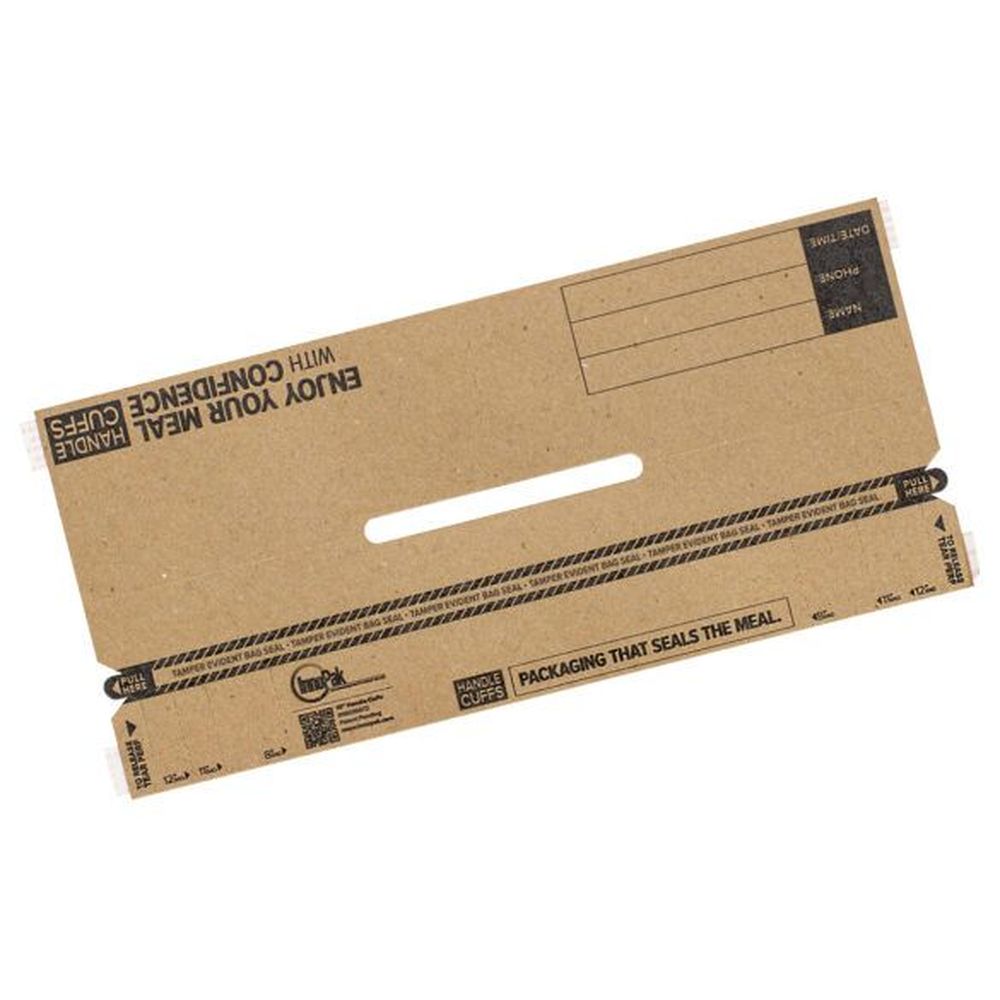 Inno-pak Brown Kraft Paper Handle Cuffs Fits 10 And 11 Inch Face Bags, 13 X 6 Inch -- 250 Per Case
