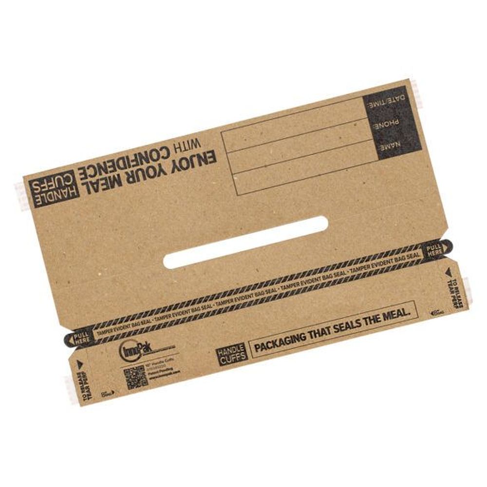 Inno-pak Brown Kraft Paper Handle Cuffs Fits 8 Inch Face Bags, 10 X 6 Inch -- 250 Per Case