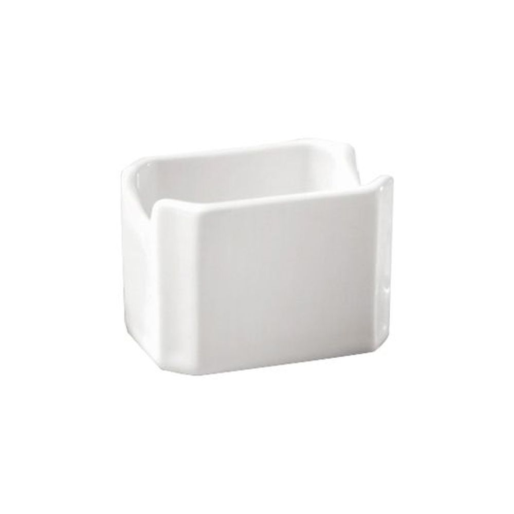 Anfora White 4 X 2.75 X 2.5 Inch Sugar Packet Holder, 24 Count
