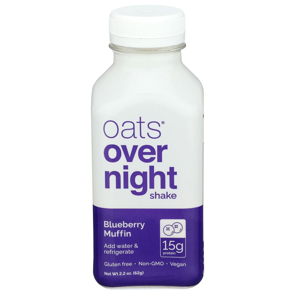 Oats Overnight Blueberry Muffin Oat Shake, 2.2 Ounce -- 10 Per Case