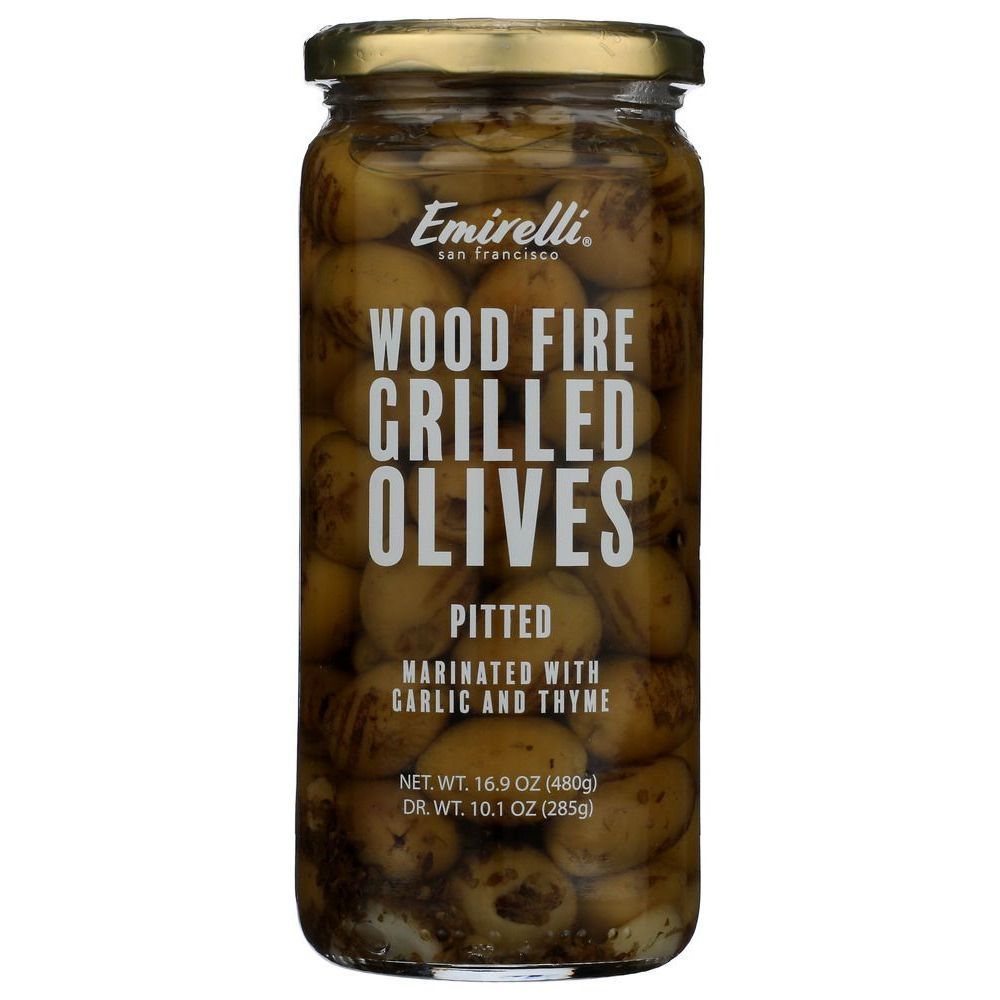 Garlic and Thyme Marinated Pitted Wood Fire Grilled Olives