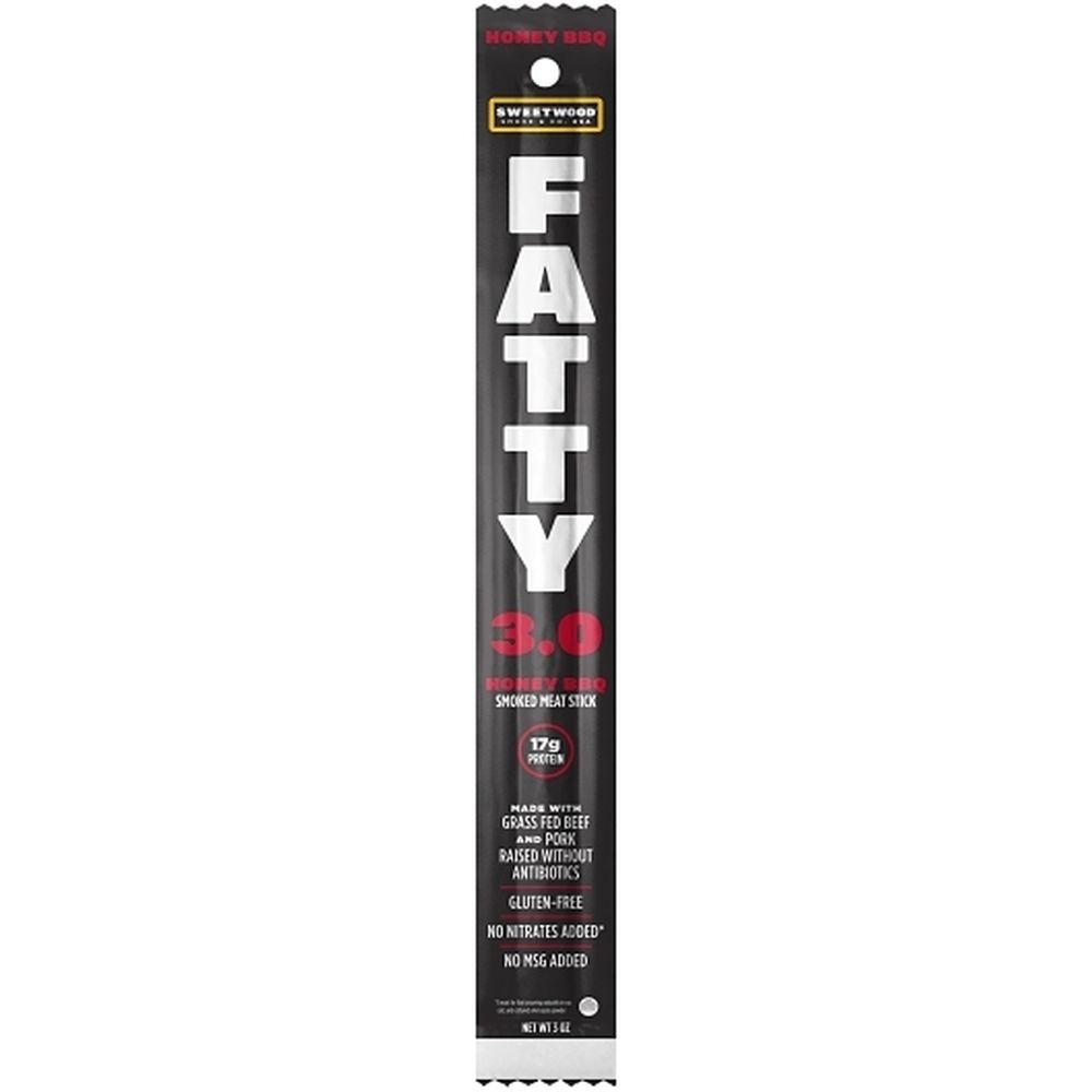 Fatty Honey Bbq Smoked Meat Sticks, 3 Ounce -- 80 Per Case