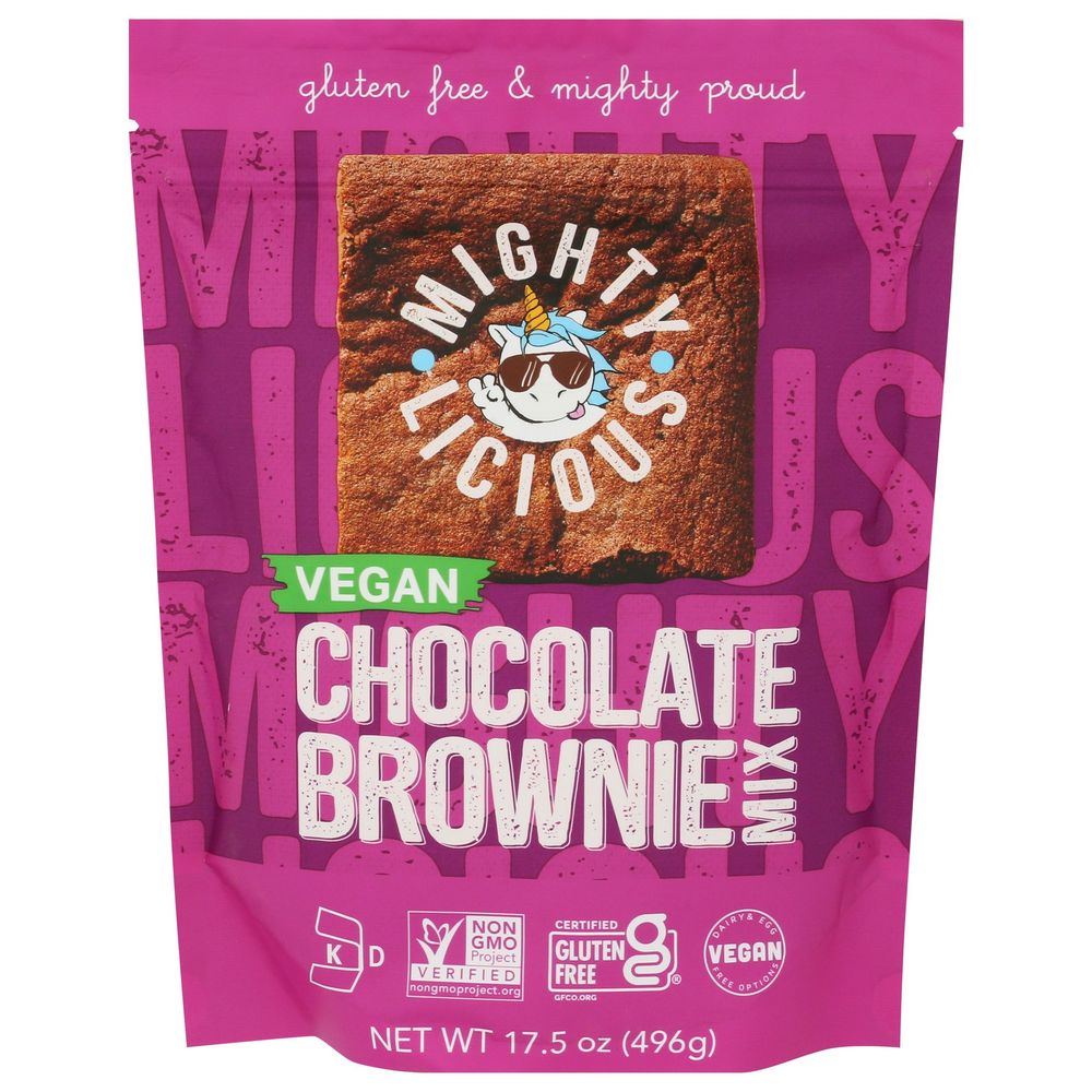 Mightylicious Vegan Chocolate Brownie Mix, 17.5 Ounce -- 6 Per Case