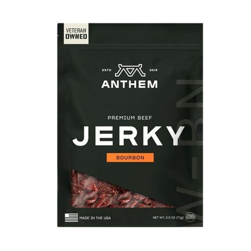 Anthem Bourbon Flavor Premium Beef Jerky, 2.5 Ounce -- 12 Per Case
