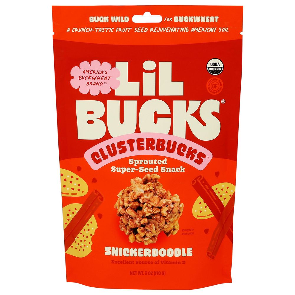 Lil Bucks Clusterbucks Snickerdoodle Sprouted Super Seed Snack, 6 Ounce -- 6 Per Case