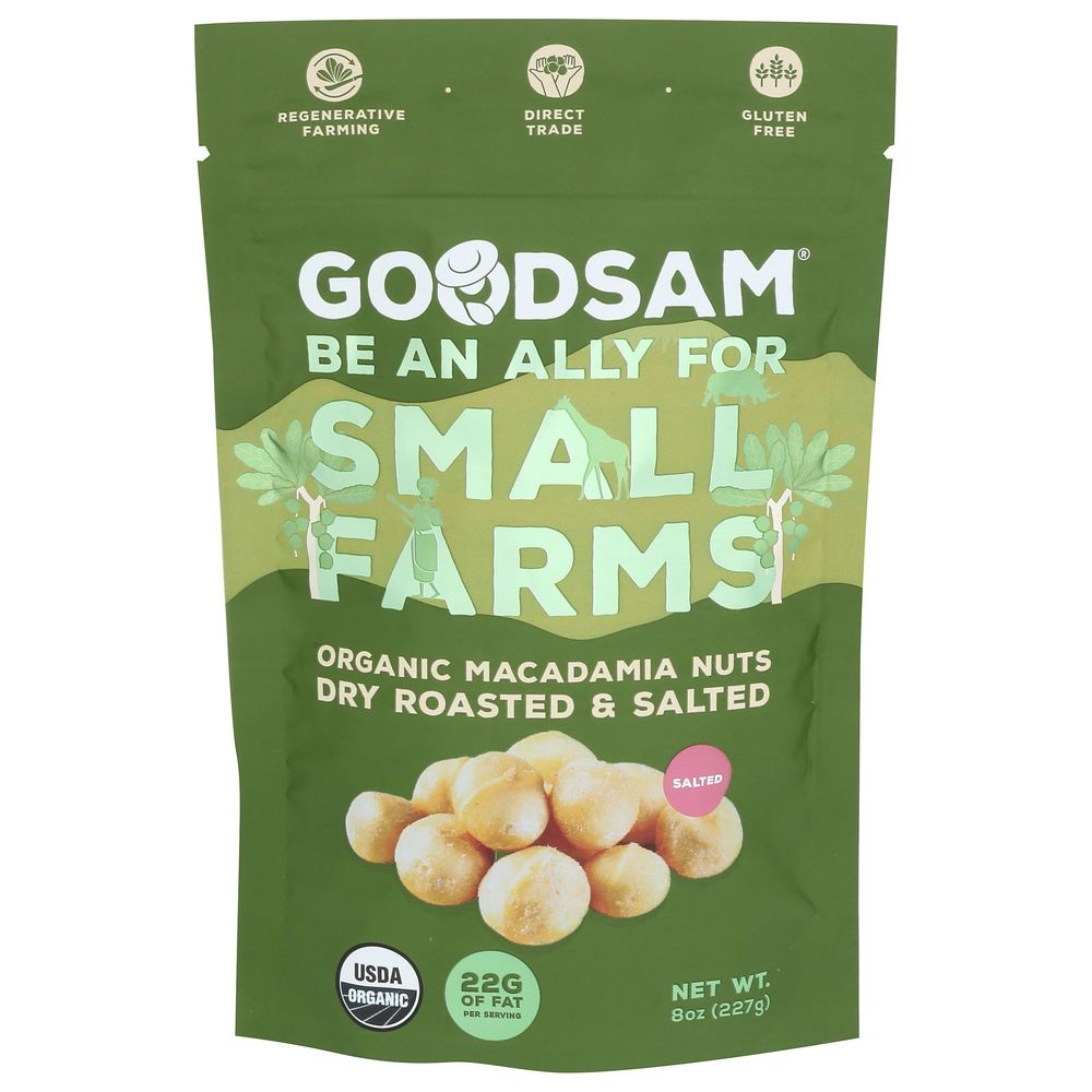 Organic Small Farms Dry Roasted and Salted Macadamia Nuts