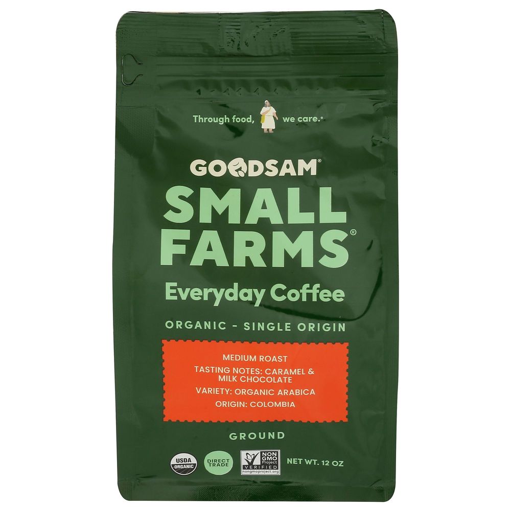 Goodsam Small Farms Organic Ground Medium Roast Everyday Coffee, 12 Ounce -- 6 Per Case