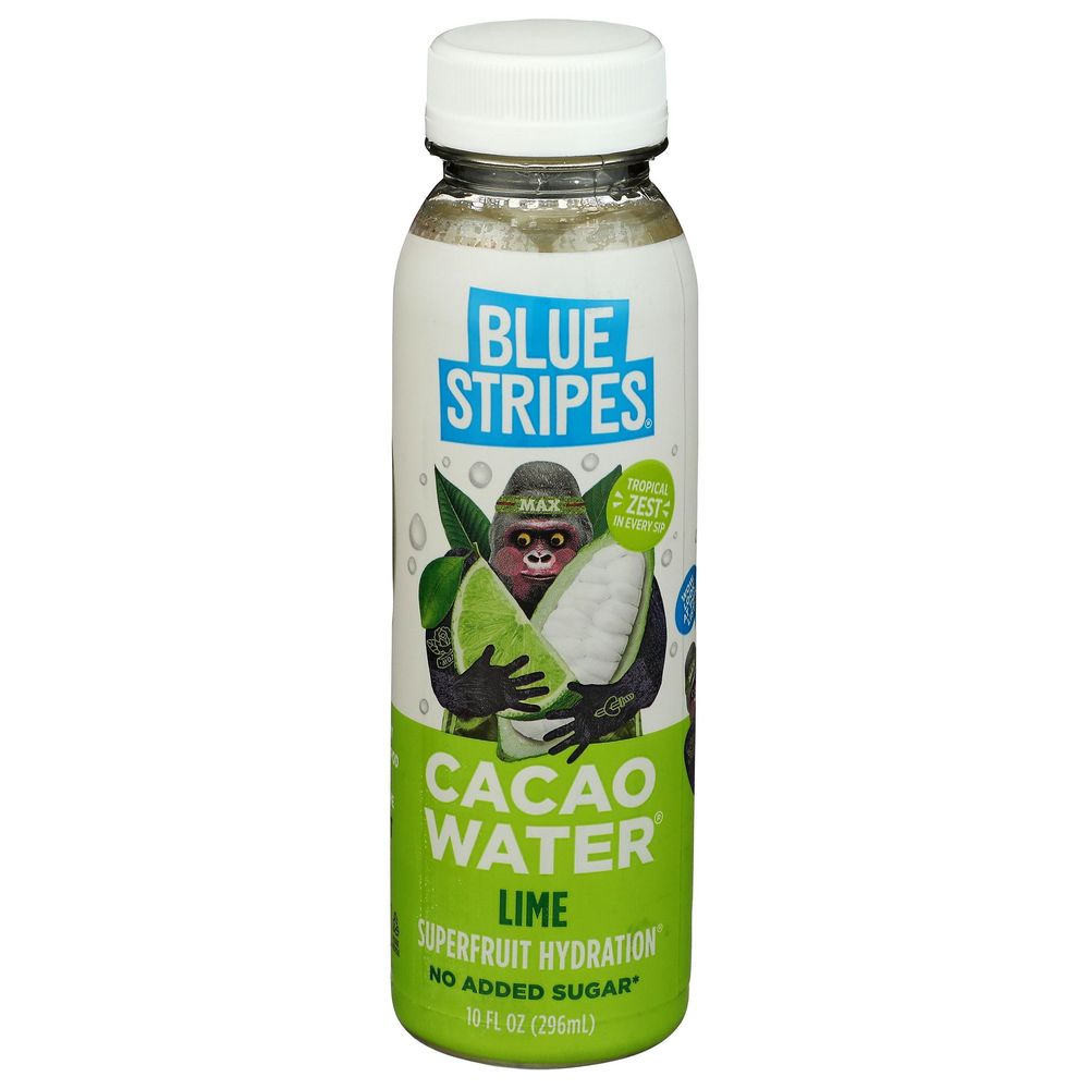 Blue Stripes Lime Cacao Water, 10 Fluid Ounce -- 6 Per Case