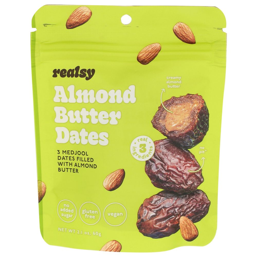 Realsy Almond Butter Dates, 2.1 Ounce -- 10 Per Case