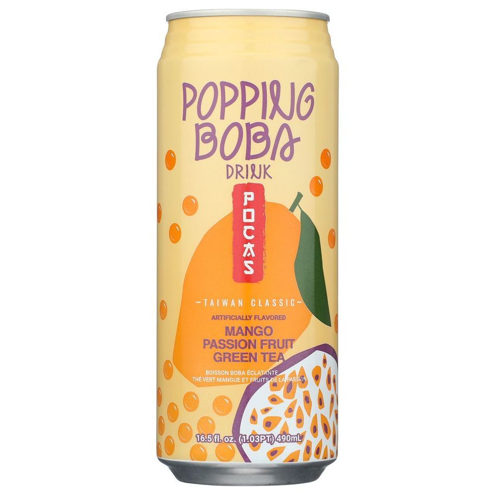 Popping Boba Drink Mango Passion Fruit Green Tea
