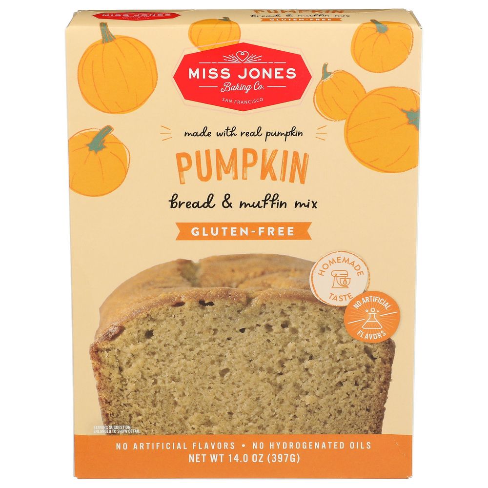 Miss Jones Gluten Free Pumpkin Bread And Muffin Mix, 14 Ounce -- 6 Per Case