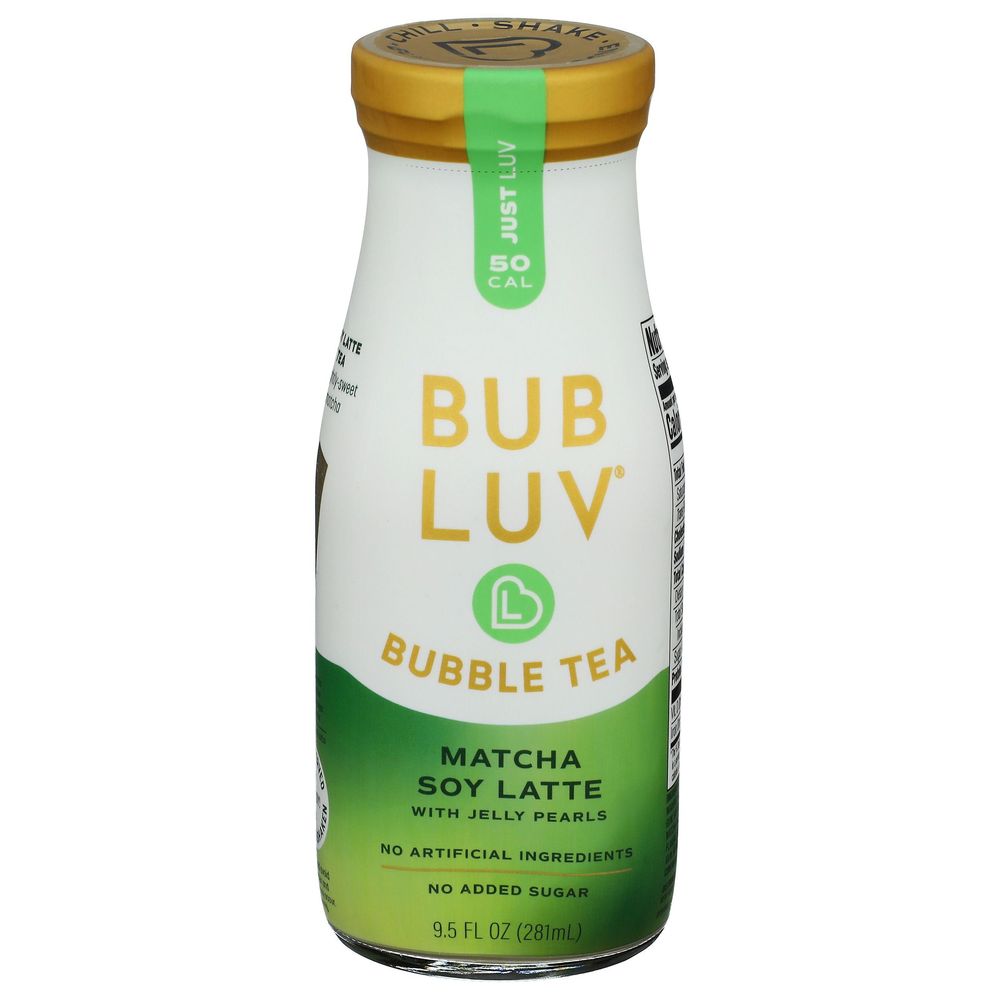 Bubluv Matcha Soy Latte Bubble Tea With Jelly Pearls, 9.5 Fluid Ounce -- 6 Per Case