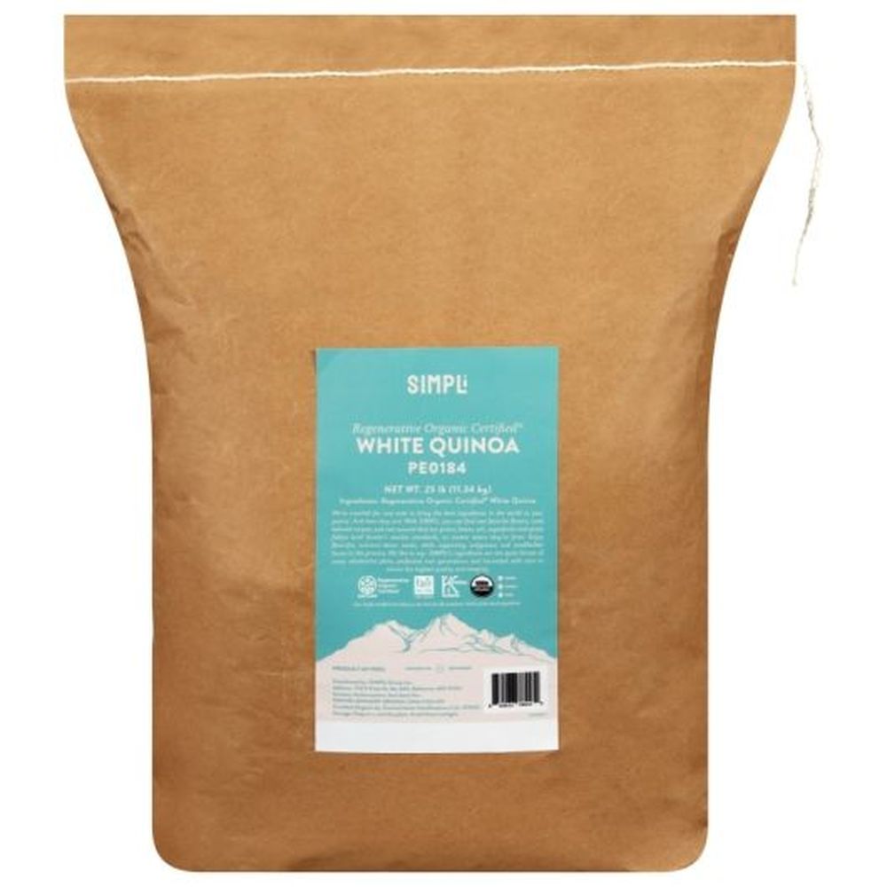 Simpli Regenerative White Quinoa - Bulk, 25 Pound