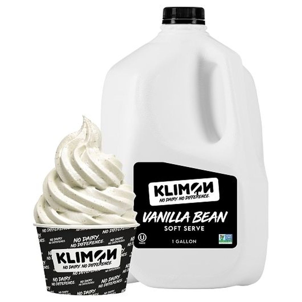 Klimon Dairy Free Vanilla Bean Soft Serve Liquid Base Mix, 4 Gallon