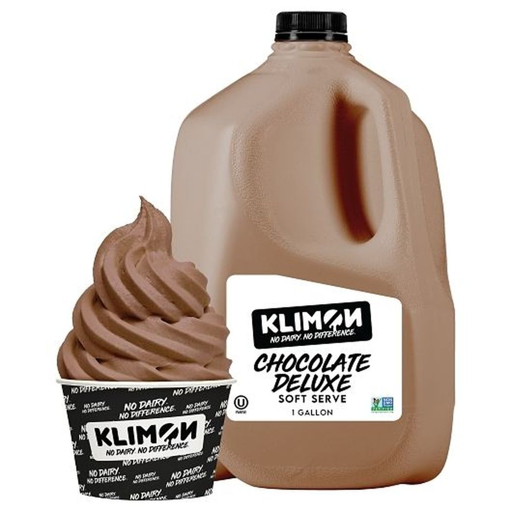 Klimon Dairy Free Chocolate Deluxe Soft Serve Liquid Base Mix, 4 Gallon
