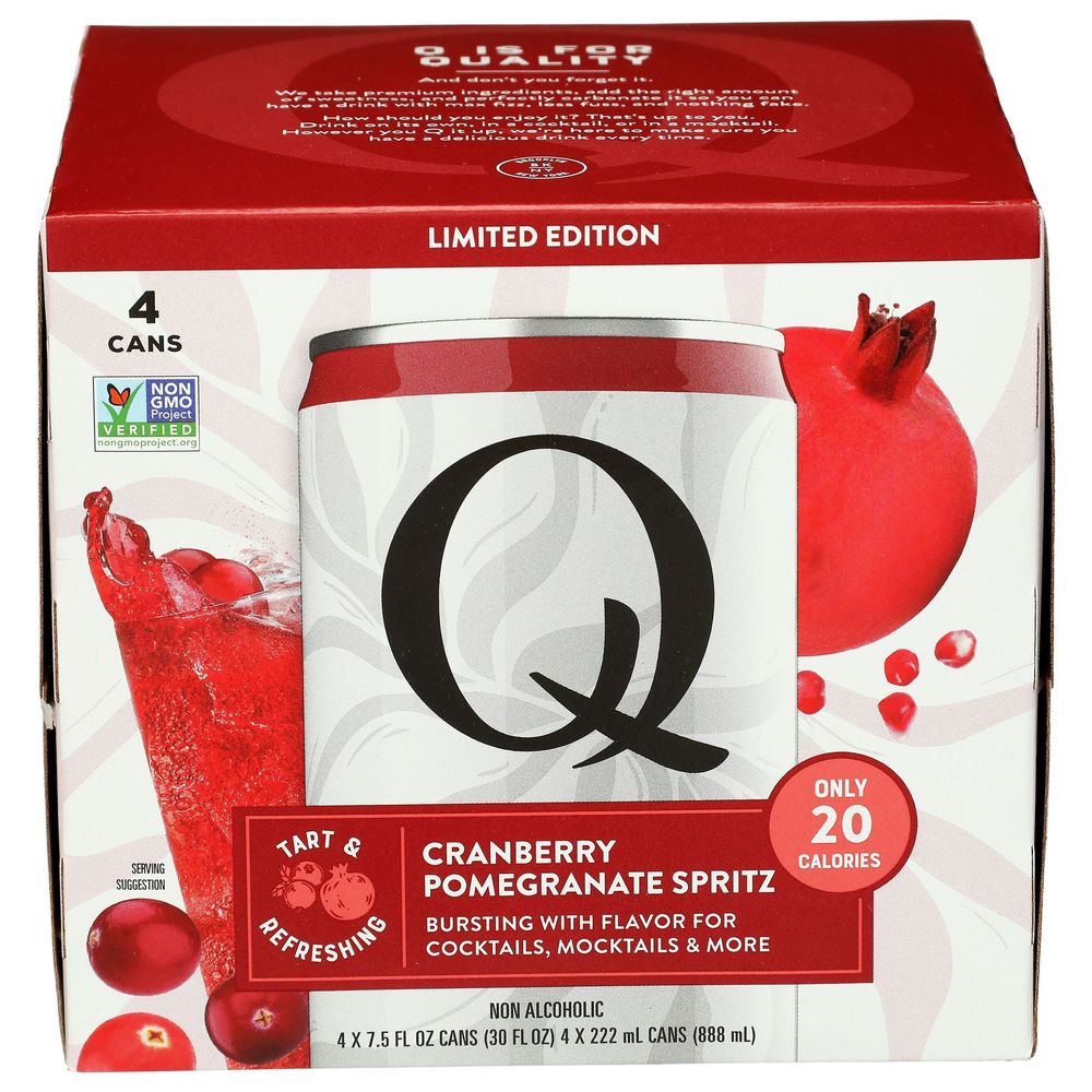 Q Mixer Cranberry Pomegranate Spritz, 7.5 Fluid Ounce -- 24 Per Case