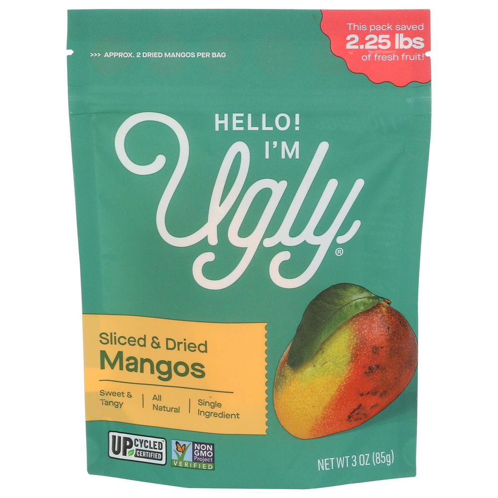 Hello! I'm Ugly Dried And Sliced Mangos, 3 Ounce -- 12 Per Case